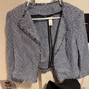 White House Black Market Blue Textured Blazer